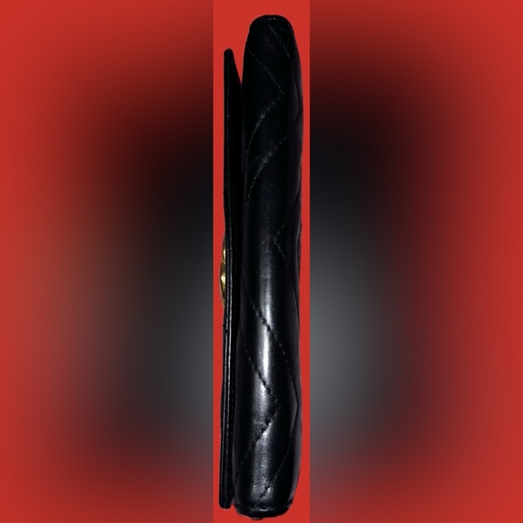 Gucci GG Marmont Continental Leather Wallet Goldtone Metal MSRP$850.00 Good Cond - Picture 10 of 16